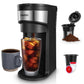 FOHERE Coffee Maker, Single Serve Iced and Hot Coffee Brewer for K Pod & Ground Coffee