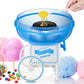 Cotton Candy Machine, Cotton Candy Maker for Kids with Candy Spoon and 10 Candy Sticks, Christmas Blue, FOHERE