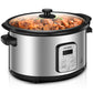 FOHERE 6Qt Slow Cooker with Ceramic Inner Pot, Adjustable Time ＆ Temp, Auto Keep Warm Function, Delay Start Function