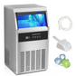 Commercial Ice Maker 100lbs, 10Min Output, Auto-Clean, Fingerprint-Free All Stainless Steel