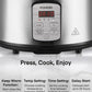 FOHERE 6Qt Slow Cooker with Ceramic Inner Pot, Adjustable Time ＆ Temp, Auto Keep Warm Function, Delay Start Function