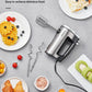 Hand Mixer Electric 6 Speed 300w Turbo Kitchen Handheld Mixer Self-Control Speed Stainless Steel for Easy Whipping Dough, Cream, Cake