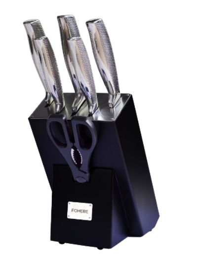 FOHERE 7 Pieces Stainless Steel Knife Set