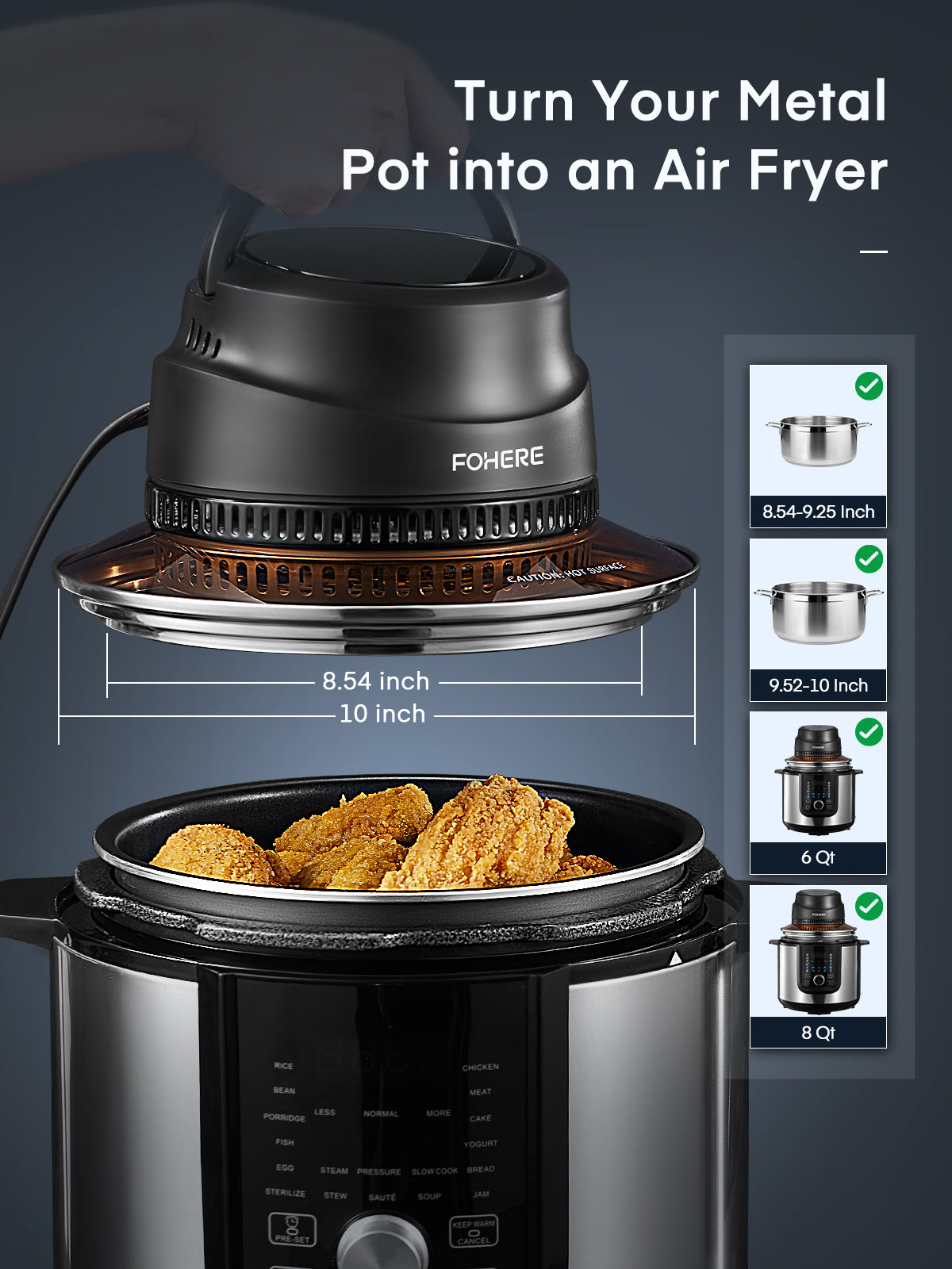 Crock pot express discount air fryer lid