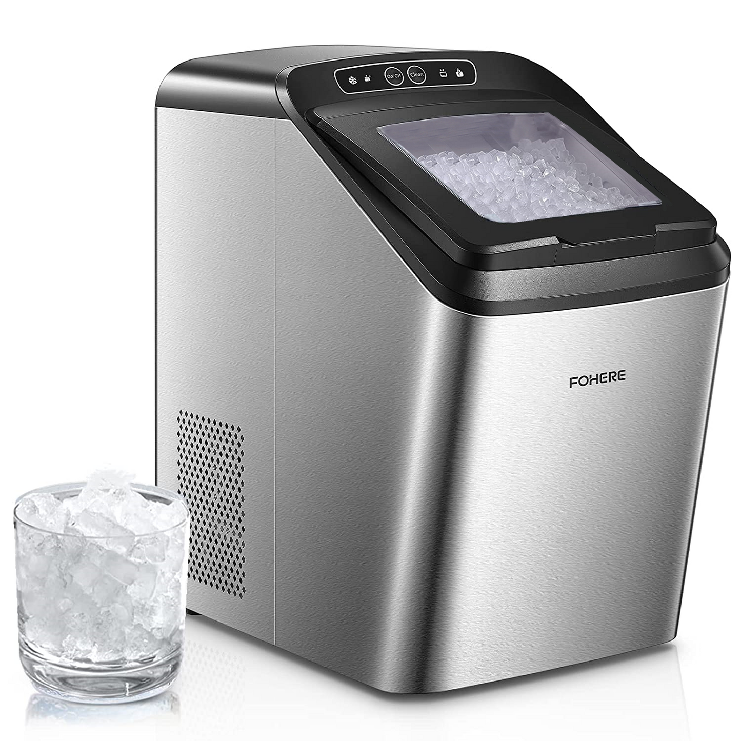 YISUFO Nugget Ice Maker Pebble Ice Maker Countertop Nugget Ice Maker  Machine Small Ice