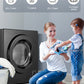 Compact Dryer, 2.9 cu.ft FOHERE Portable Clothes Dryers, 1400W Vented Tumble Dryer with Sensor, 5 Auto Drying Mode, with Exhaust Duct & Stainless Steel Tub, for Apartment, Home, Dorm-110V, Black