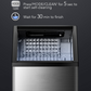 Commercial Ice Maker 100lbs, 10Min Output, Auto-Clean, Fingerprint-Free All Stainless Steel